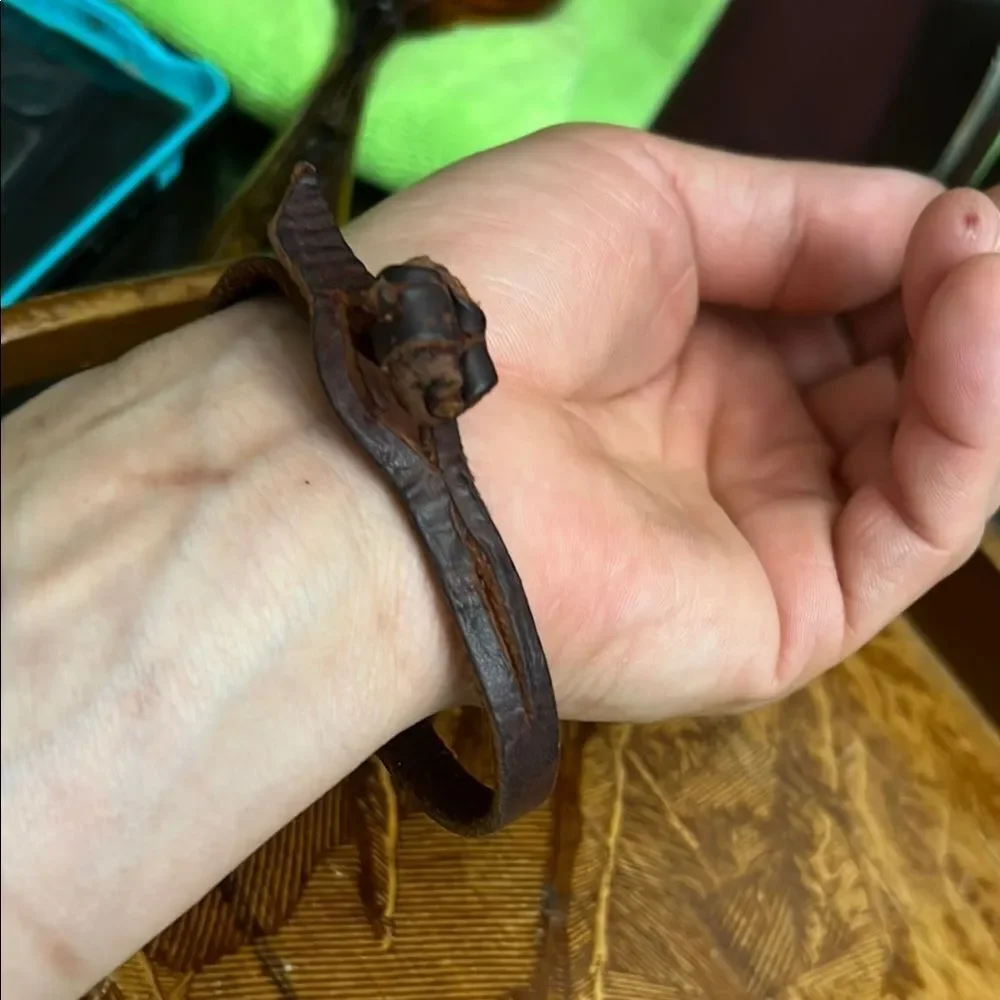 Unisex Brown Minimalist Jewelry leather Bracelet